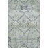 8' X 10' Artichoke Green And Gray Floral Washable Area Rug With UV Protection