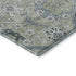 8' X 10' Artichoke Green And Gray Floral Washable Area Rug With UV Protection