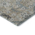 8' X 10' Beige And Gray Floral Washable Area Rug With UV Protection