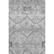 5' X 8' Gray And Silver Floral Washable Area Rug With UV Protection