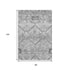 8' X 10' Gray And Silver Floral Washable Area Rug With UV Protection