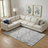8' X 10' Gray And Silver Floral Washable Area Rug With UV Protection