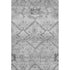 8' X 10' Gray And Silver Floral Washable Area Rug With UV Protection