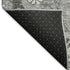 8' X 10' Gray And Silver Floral Washable Area Rug With UV Protection