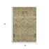 5' X 8' Brown And Beige Floral Washable Area Rug With UV Protection