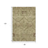 8' X 10' Brown And Beige Floral Washable Area Rug With UV Protection