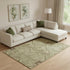 8' X 10' Brown And Beige Floral Washable Area Rug With UV Protection