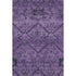5' X 8' Eggplant And Gray Floral Washable Area Rug With UV Protection