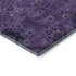 5' X 8' Eggplant And Gray Floral Washable Area Rug With UV Protection