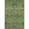 8' X 10' Olive Green And Gray Floral Washable Area Rug With UV Protection