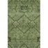 8' X 10' Olive Green And Gray Floral Washable Area Rug With UV Protection