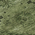 8' X 10' Olive Green And Gray Floral Washable Area Rug With UV Protection
