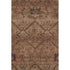 9' X 12' Rust And Copper Floral Washable Area Rug With UV Protection