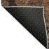 9' X 12' Rust And Copper Floral Washable Area Rug With UV Protection