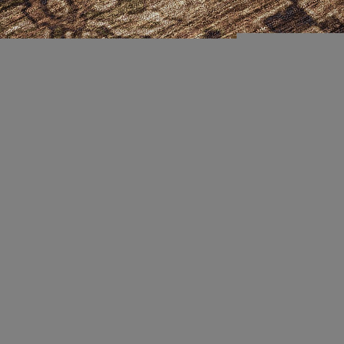 9' X 12' Rust And Copper Floral Washable Area Rug With UV Protection
