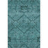 5' X 8' Teal And Gray Floral Washable Area Rug With UV Protection