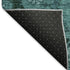 5' X 8' Teal And Gray Floral Washable Area Rug With UV Protection
