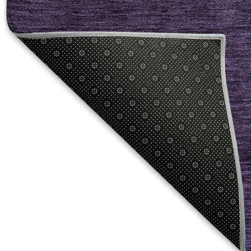 5' X 8' Eggplant And Charcoal Ombre Washable Area Rug With UV Protection