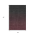 5' X 8' Merlot And Charcoal Ombre Washable Area Rug With UV Protection