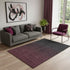 5' X 8' Merlot And Charcoal Ombre Washable Area Rug With UV Protection