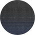 8' Navy Blue And Charcoal Ombre Washable Round Rug With UV Protection