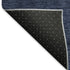 8' Navy Blue And Charcoal Ombre Washable Round Rug With UV Protection