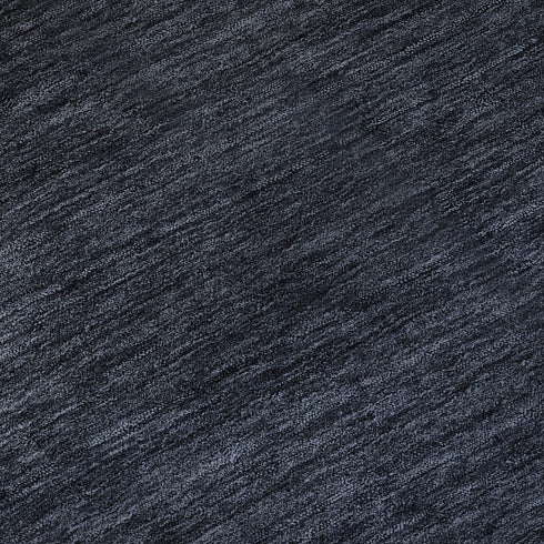 8' Navy Blue And Charcoal Ombre Washable Round Rug With UV Protection