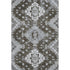 5' X 8' Chocolate Gray And Ivory Medallion Washable Area Rug With UV Protection