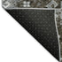 5' X 8' Chocolate Gray And Ivory Medallion Washable Area Rug With UV Protection