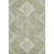 8' X 10' Artichoke Green And Ivory Medallion Washable Area Rug With UV Protection