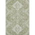 8' X 10' Artichoke Green And Ivory Medallion Washable Area Rug With UV Protection