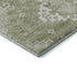 8' X 10' Artichoke Green And Ivory Medallion Washable Area Rug With UV Protection