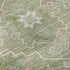 8' X 10' Artichoke Green And Ivory Medallion Washable Area Rug With UV Protection