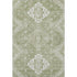 8' X 10' Artichoke Green And Ivory Medallion Washable Area Rug With UV Protection