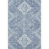 5' X 8' Blue And Ivory Medallion Washable Area Rug With UV Protection