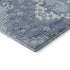 8' Blue And Ivory Medallion Washable Round Rug With UV Protection