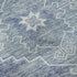 8' Blue And Ivory Medallion Washable Round Rug With UV Protection