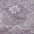8' Lavender And Ivory Medallion Washable Round Rug With UV Protection