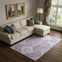 8' X 10' Lavender And Ivory Medallion Washable Area Rug With UV Protection