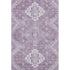 8' X 10' Lavender And Ivory Medallion Washable Area Rug With UV Protection