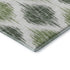 5' X 8' Fern Green And Ivory Ikat Washable Area Rug With UV Protection