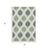 5' X 8' Fern Green And Ivory Ikat Washable Area Rug With UV Protection