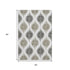 5' X 8' Taupe And Ivory Ikat Washable Area Rug With UV Protection