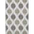 5' X 8' Taupe And Ivory Ikat Washable Area Rug With UV Protection