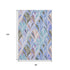 8' X 10' Blue Brown And Blush Geometric Washable Area Rug With UV Protection