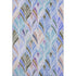 8' X 10' Blue Brown And Blush Geometric Washable Area Rug With UV Protection