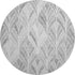 8' Gray And Ivory Geometric Washable Round Rug With UV Protection