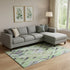 8' X 10' Green Purple And Ivory Geometric Washable Area Rug With UV Protection