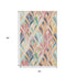 5' X 8' Orange Gold And Blue Geometric Washable Area Rug With UV Protection