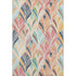 5' X 8' Orange Gold And Blue Geometric Washable Area Rug With UV Protection